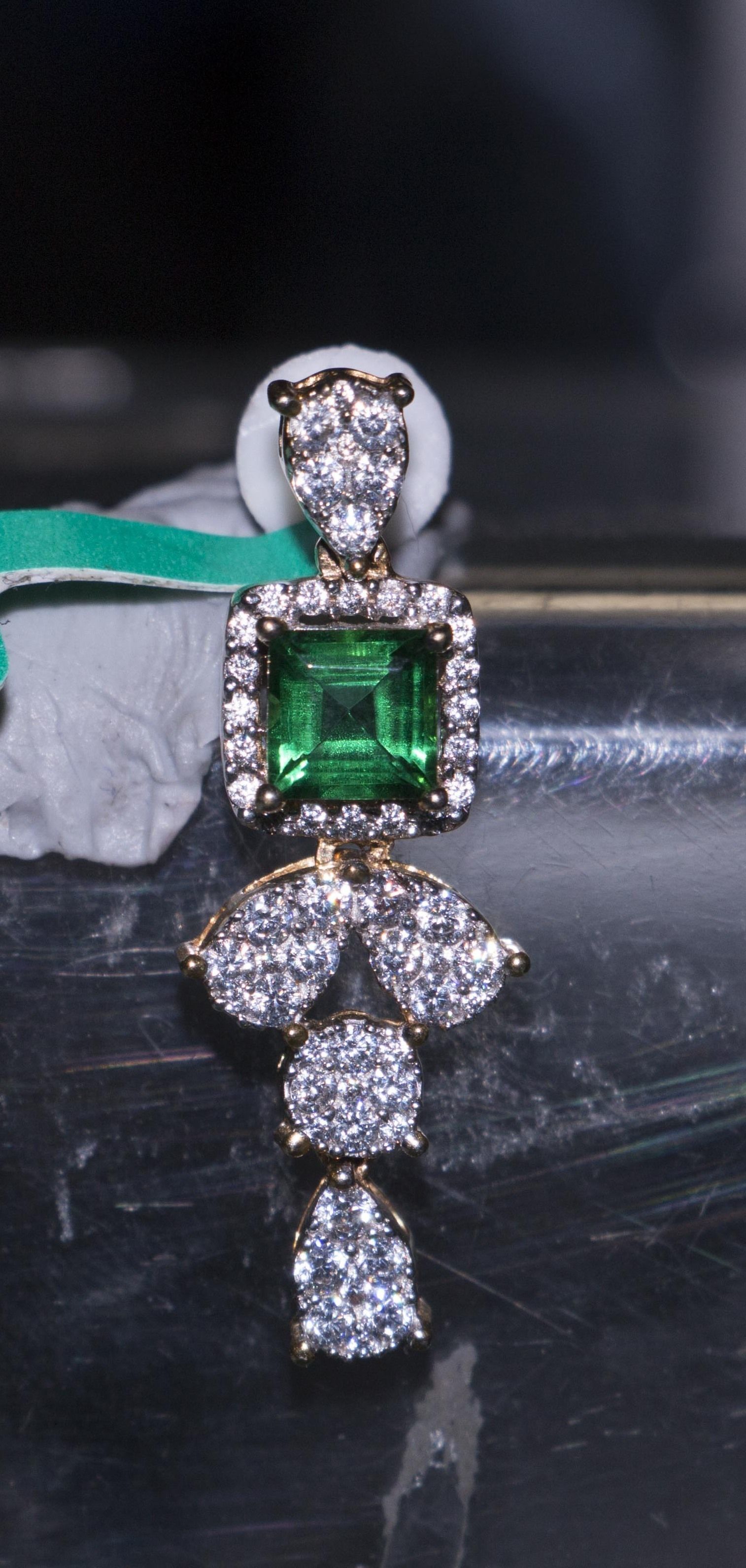 Pear Clump Drop Earring 3D print model_9