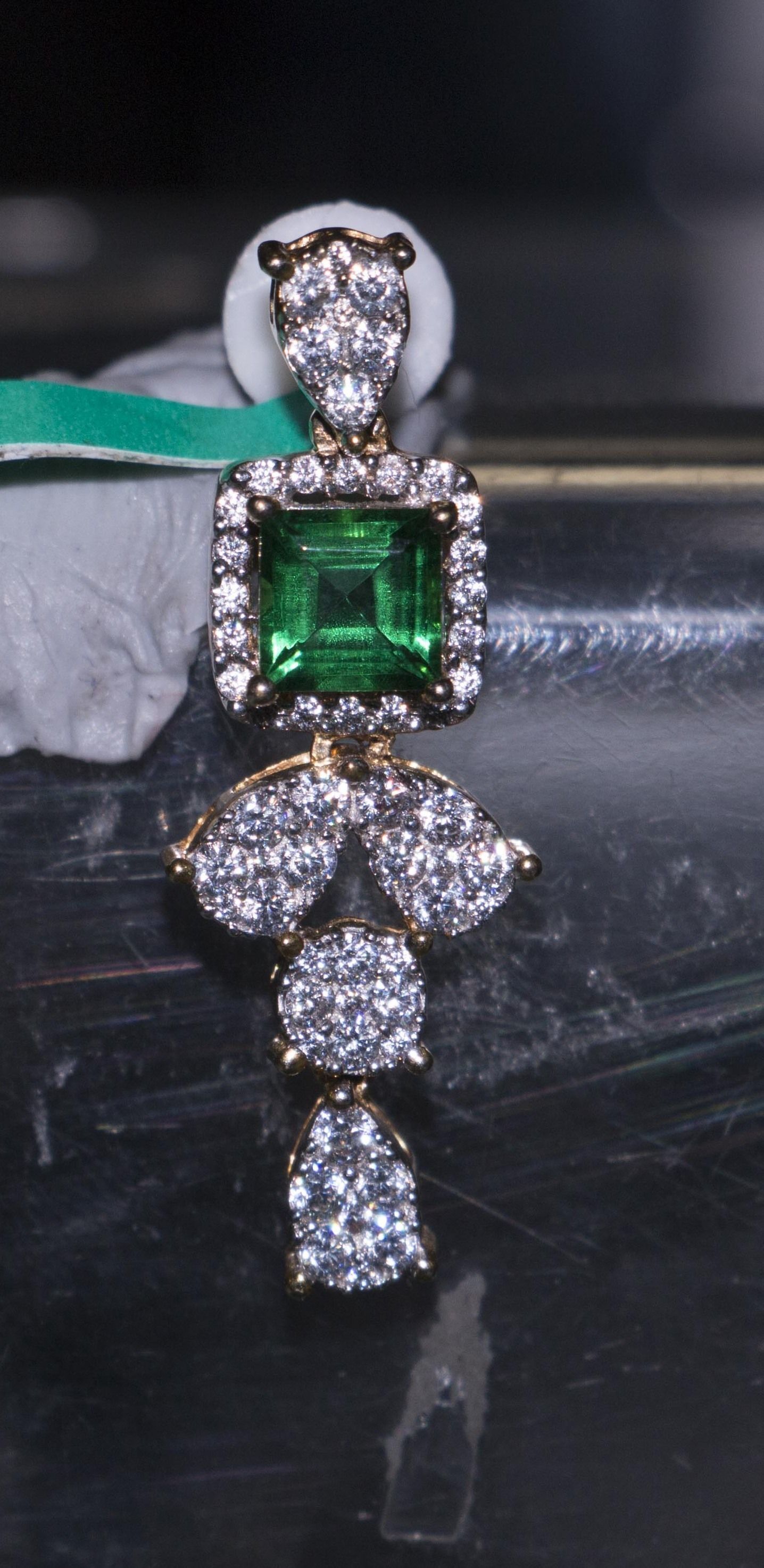 Pear Clump Drop Earring 3D print model_10