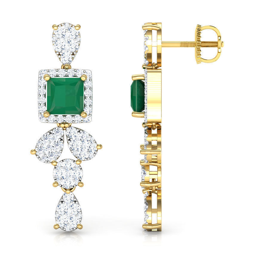 Pear Clump Drop Earring 3D print model_3