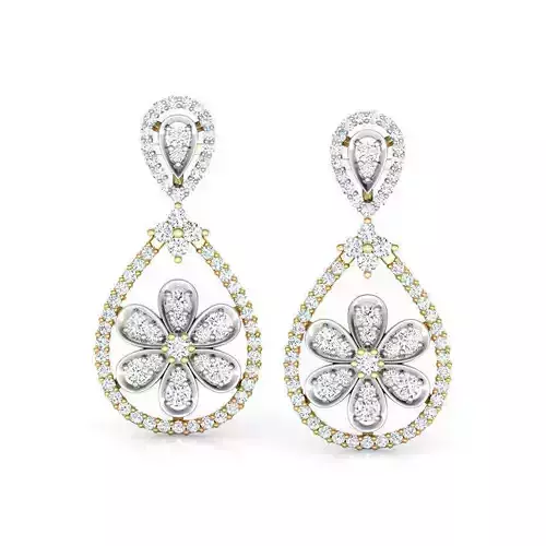 Bell and Pear Drop Earrings