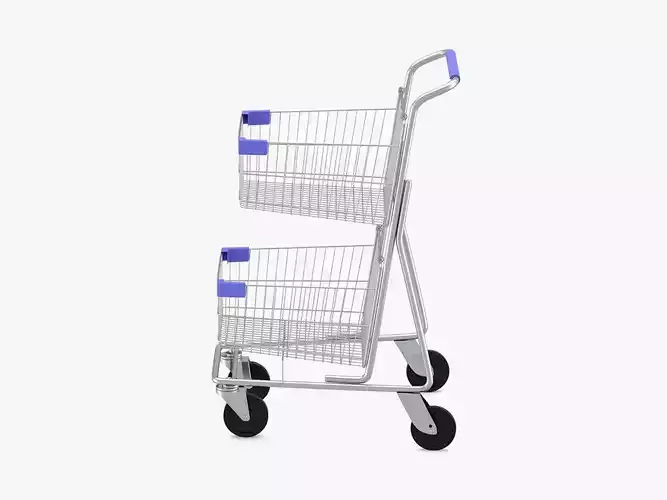 Supermarket Trolley 2 3D model