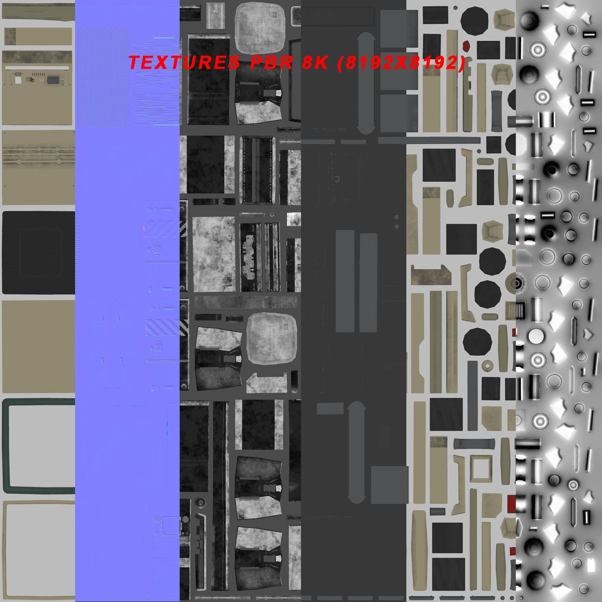 Modular Sci Fi Corridor Low-poly 3D model_3