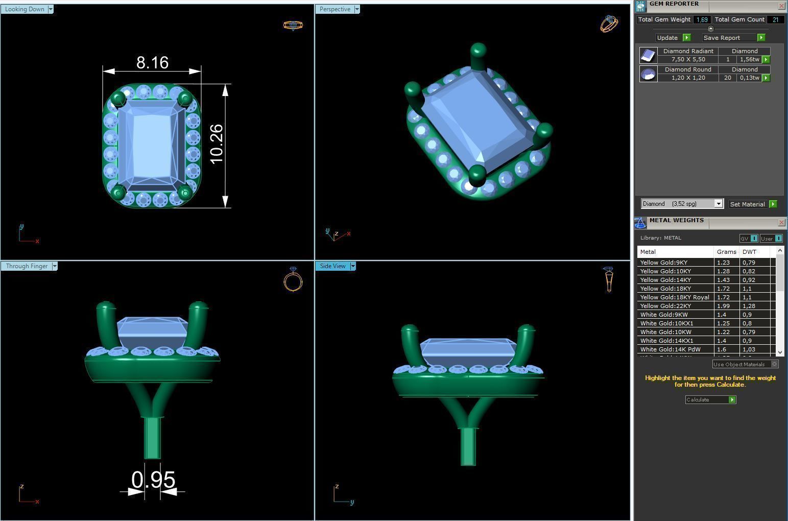 Engagement Ring Constructor 001 3D print model_23