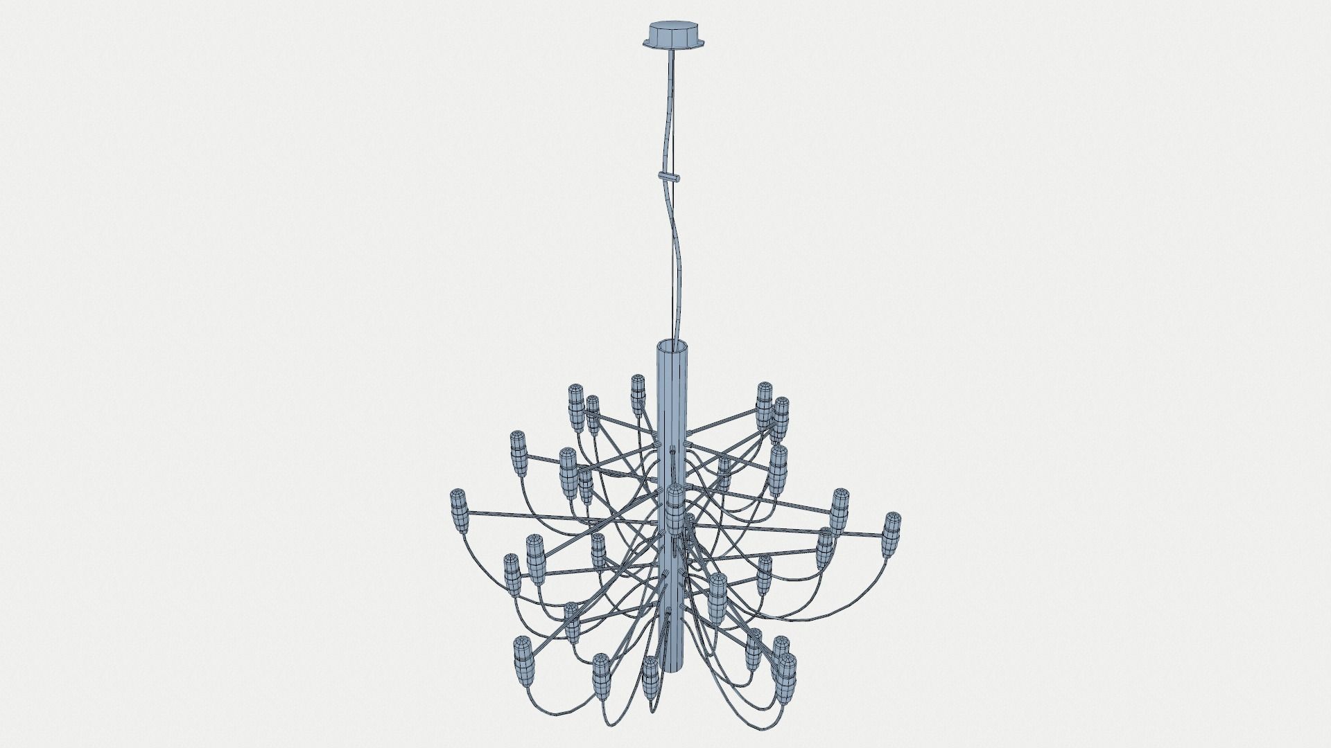 Gold Chandelier Low-poly 3D model_9