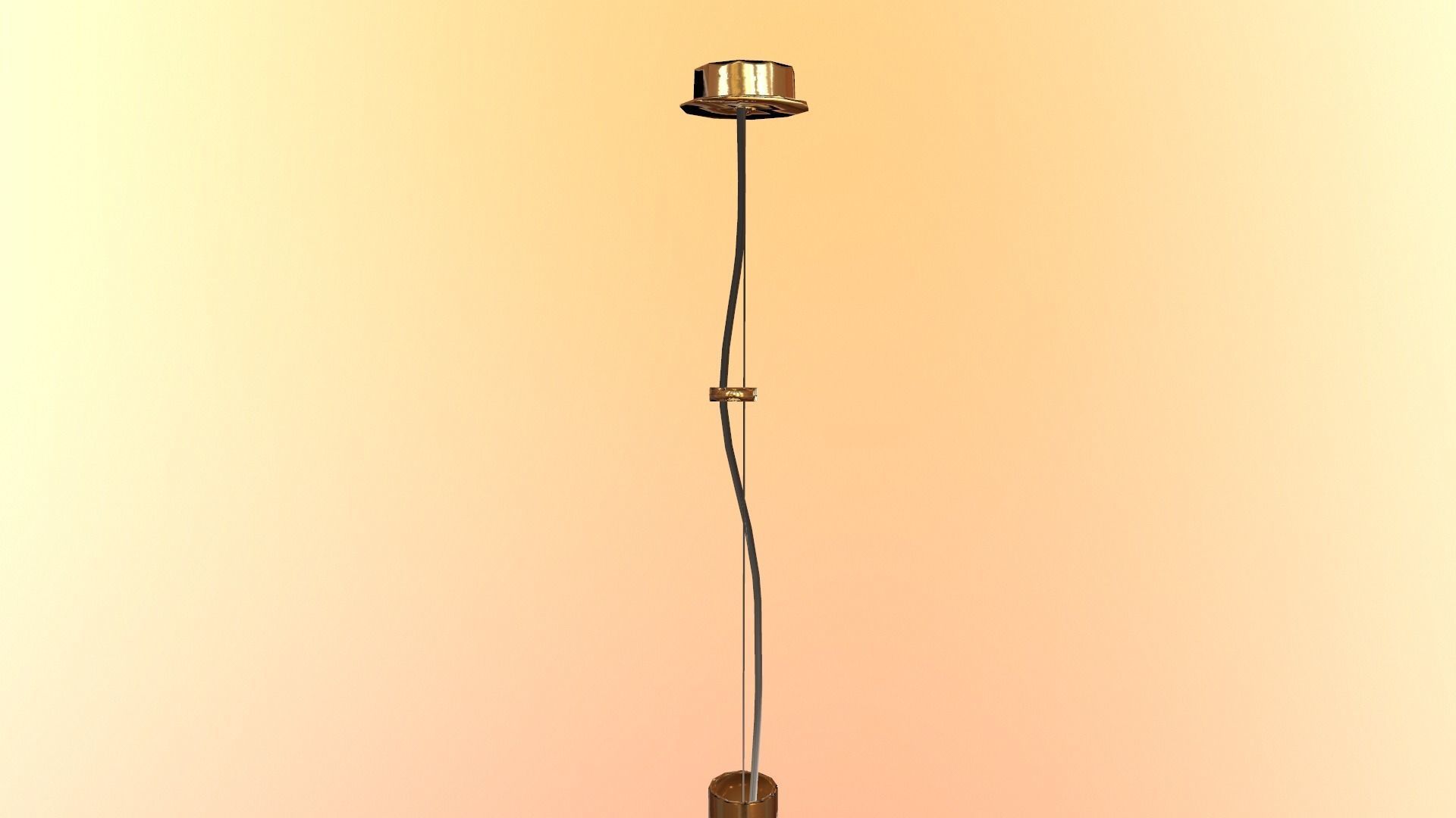 Gold Chandelier Low-poly 3D model_6