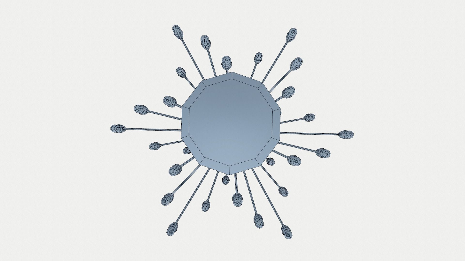 Gold Chandelier Low-poly 3D model_12