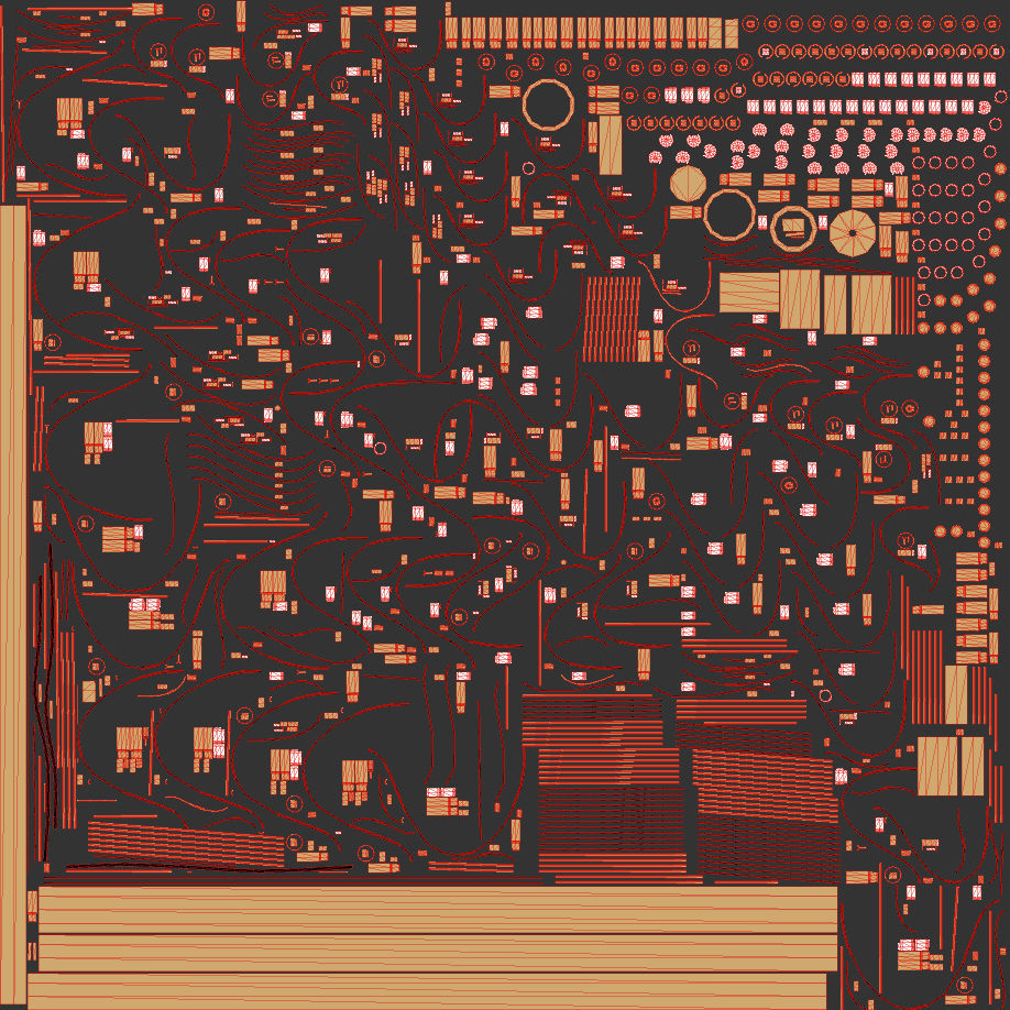 Gold Chandelier Low-poly 3D model_7