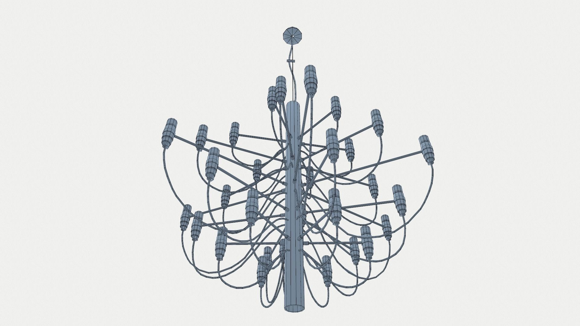 Gold Chandelier Low-poly 3D model_13