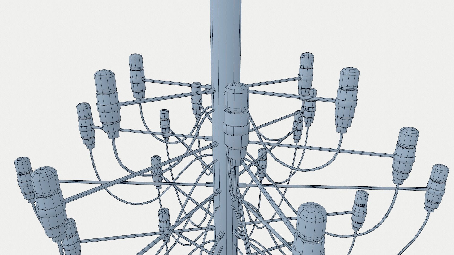 Gold Chandelier Low-poly 3D model_11