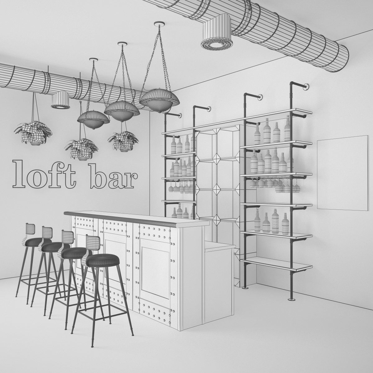 Loft Bar Collection 3 3D model_3