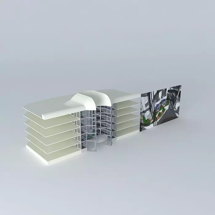 Panoramic Elevators Commercial Centre Free 3D model