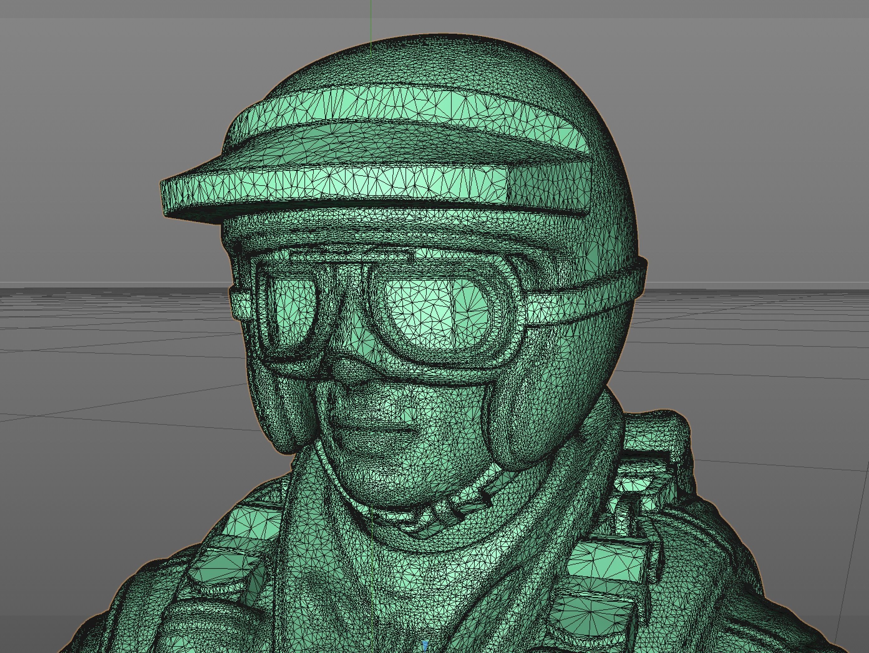 Drag Boat Pilot Bust 3D print model_7