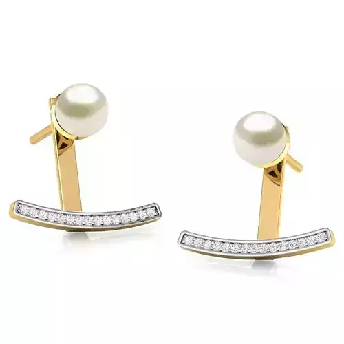 Duo Pearl Jacket Earring