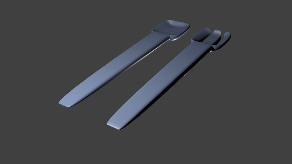 Spoon Fork 3D print model_2