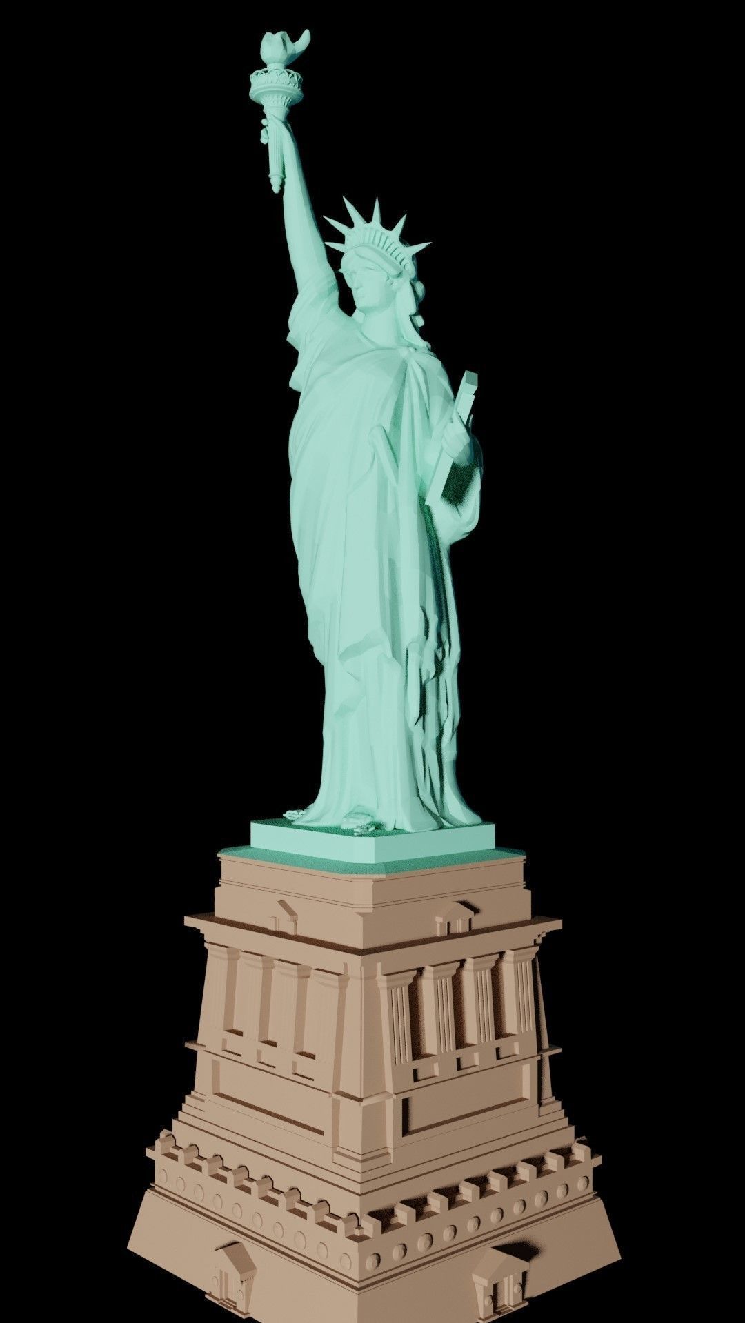 Statue of Liberty Low-poly 3D model_5