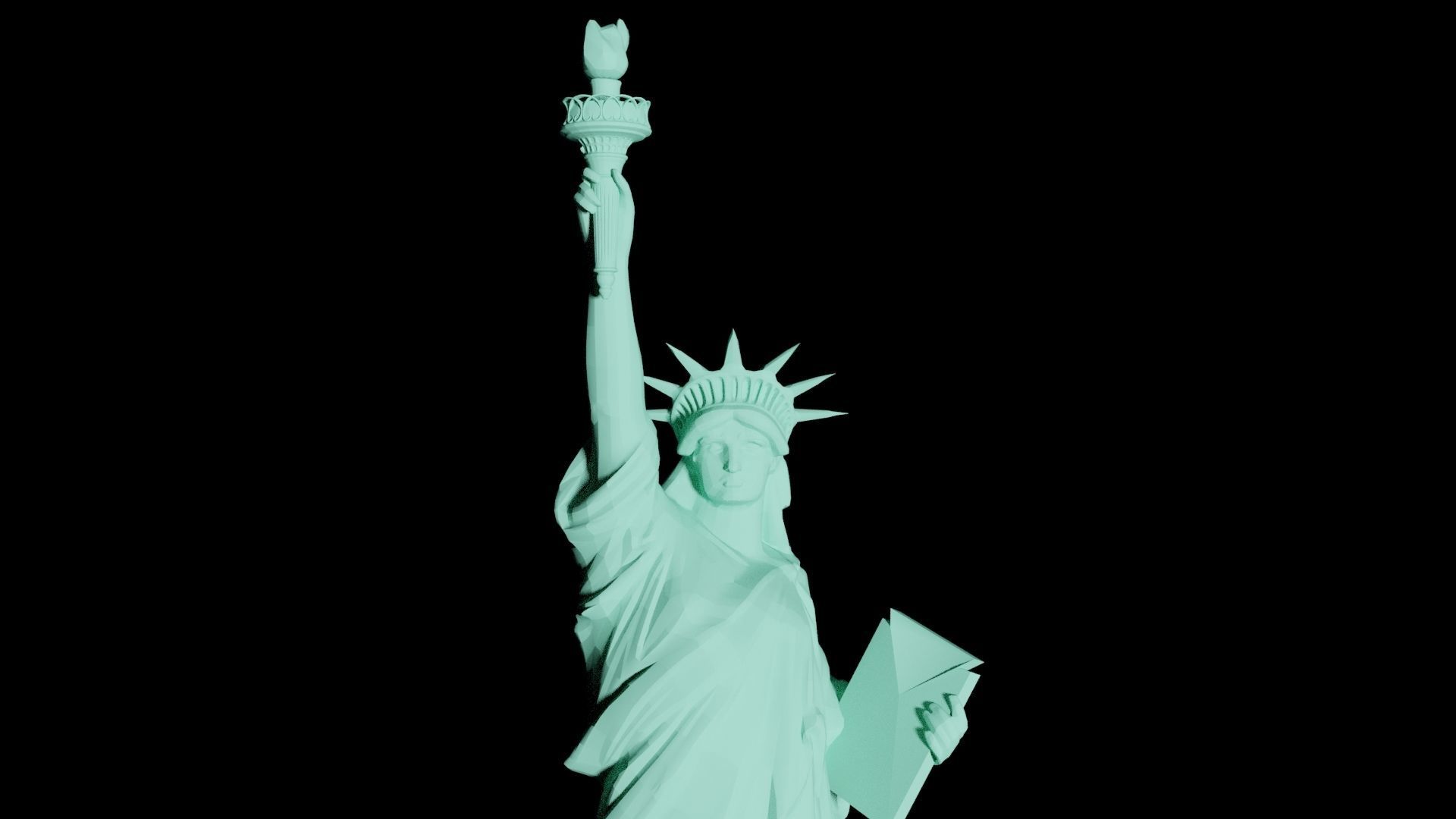 Statue of Liberty Low-poly 3D model_2