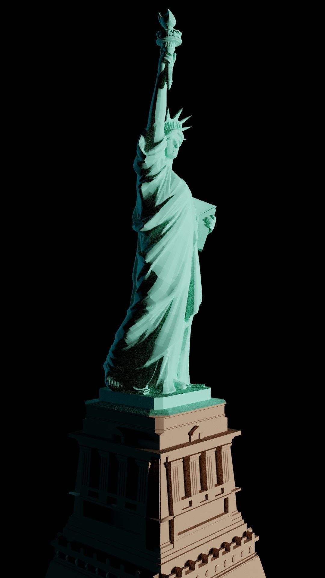 Statue of Liberty Low-poly 3D model_6
