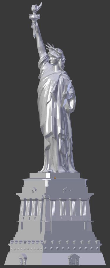 Statue of Liberty Low-poly 3D model_9