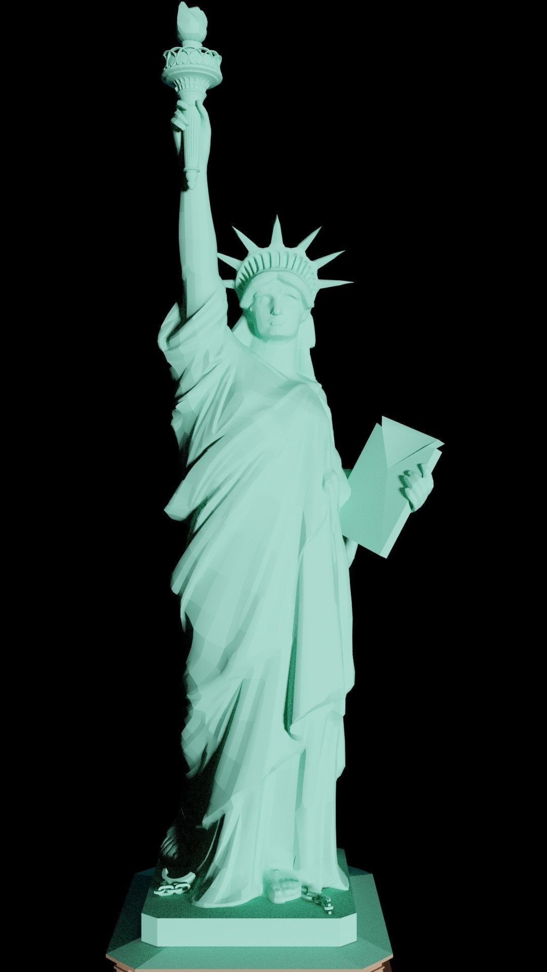 Statue of Liberty Low-poly 3D model_4
