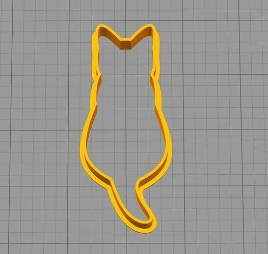 Cat back - COOKIE CUTTER 3D print model