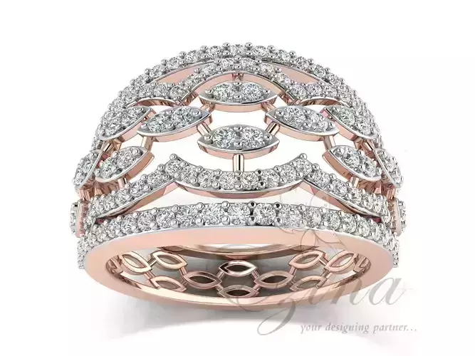 Pattern Diamond ring