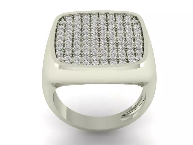 pave wedding ring 3D print model_0