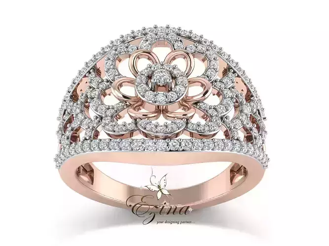 Diamond Ring flower pattern