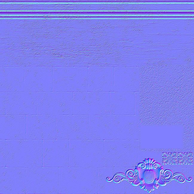 Neoclassic door Low-poly 3D model_8