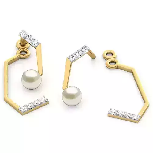 Bling Bolt Ear Jacket Earring