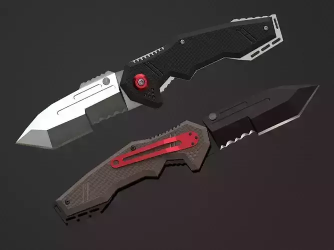 pocket knife  Low-poly 3D model