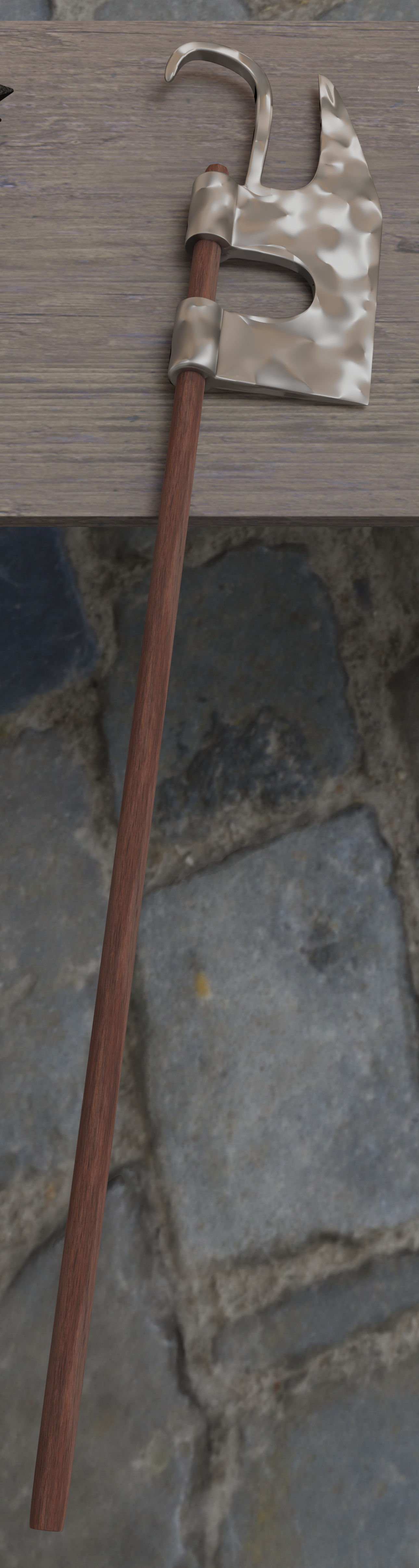 Weapons Bench Low-poly 3D model_10