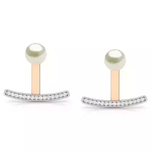 Duo Pearl Jacket Earring