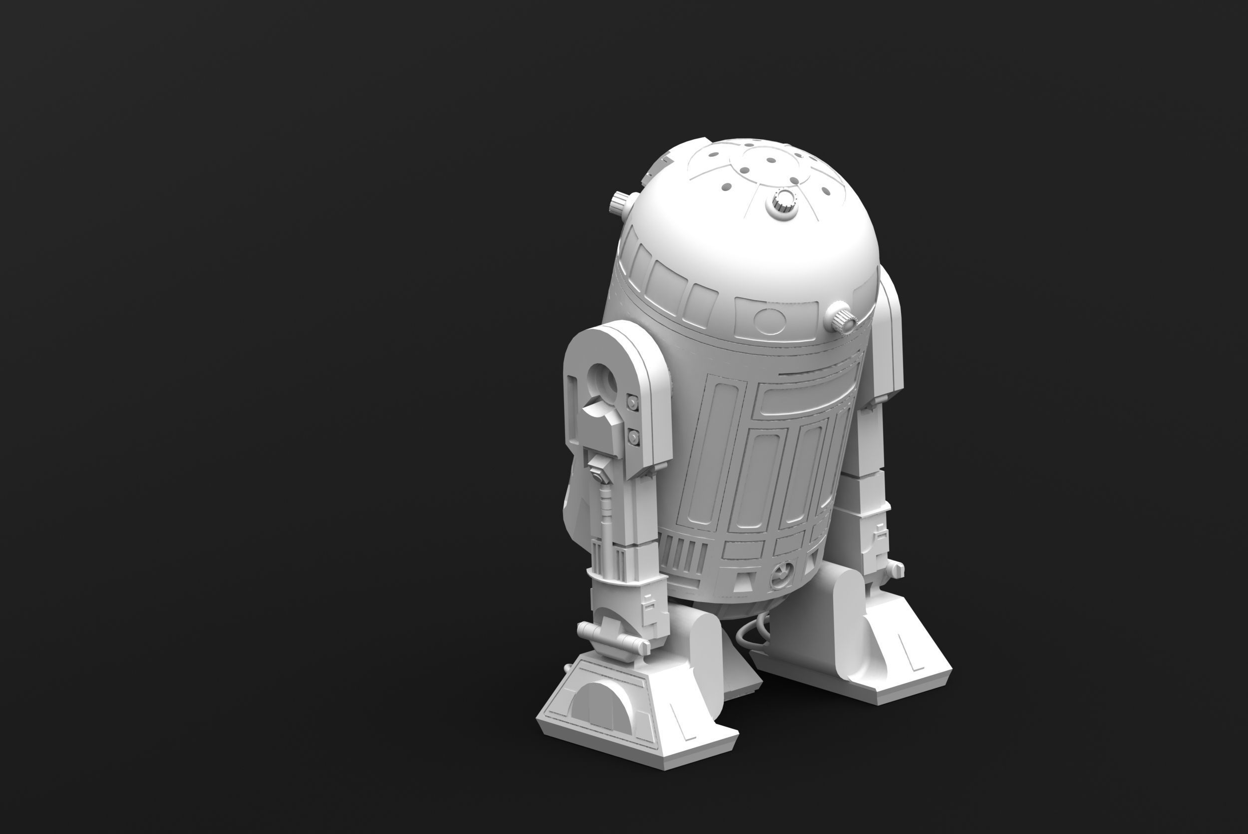R2D2 Salt and pepper shaker 3D print model_1