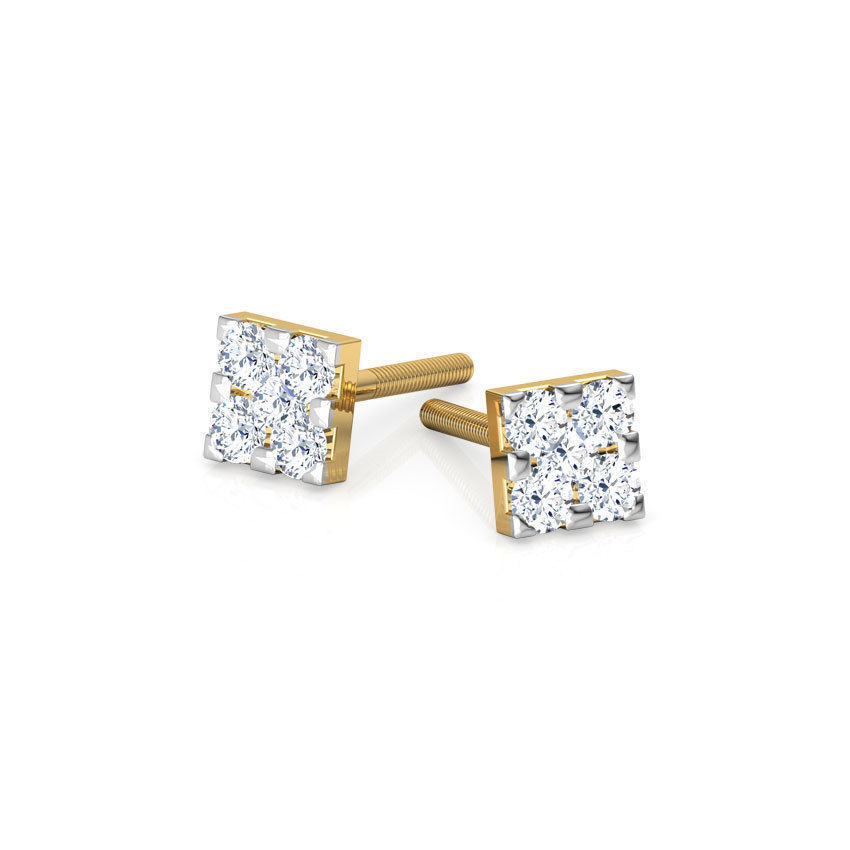 Flower Stud Earrings 3D print model_3