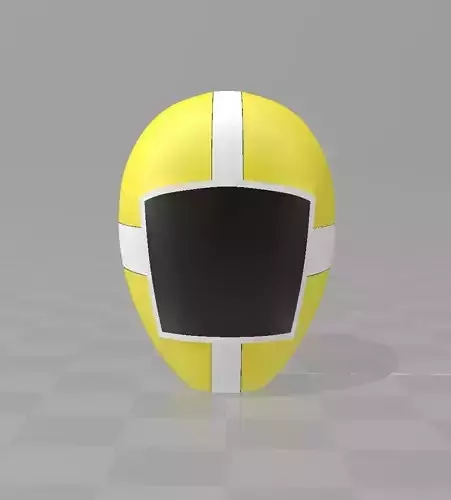 Power Rangers KyuuKyuu Sentai GoGoFive GoYellow Helmet 3D print model
