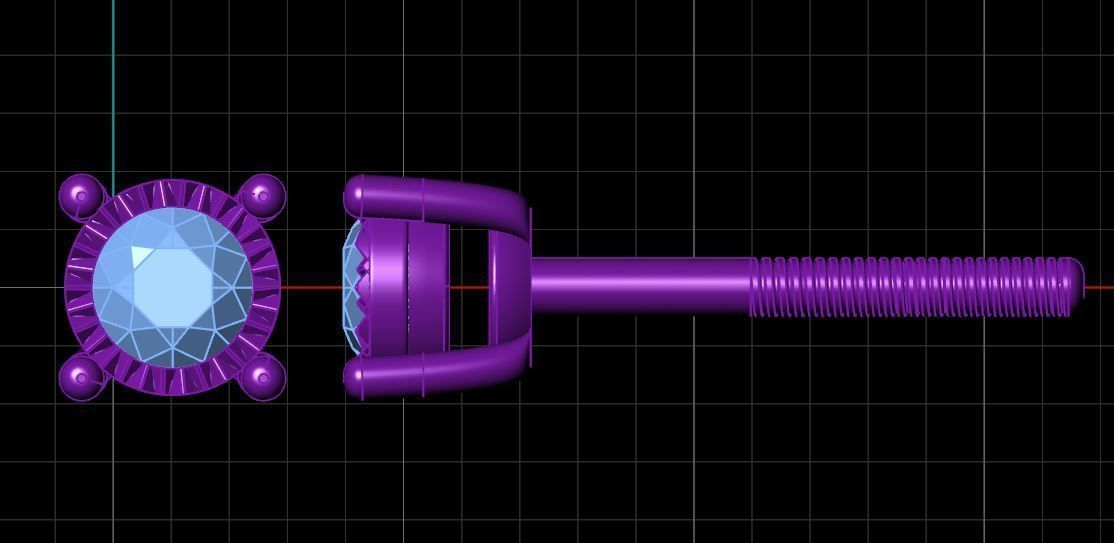 Petite Miracle Plate Stud Earrings 3D print model_6