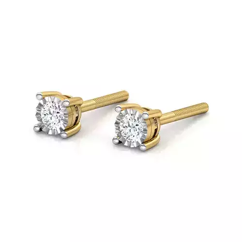 Petite Miracle Plate Stud Earrings 