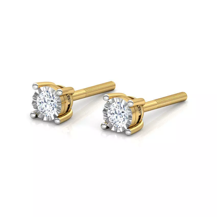 Petite Miracle Plate Stud Earrings 3D print model_0