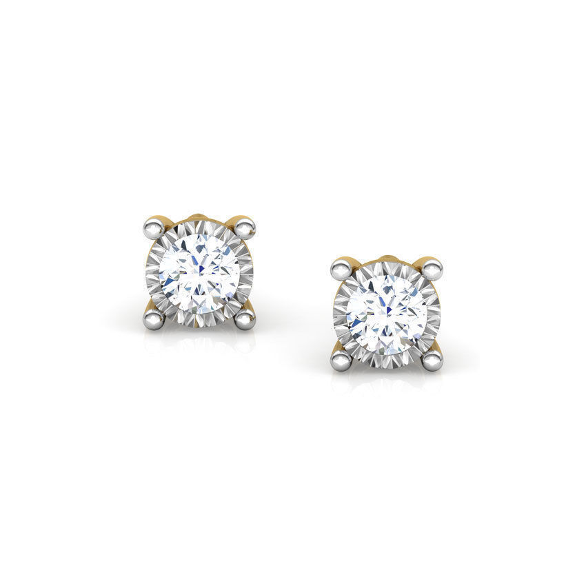 Petite Miracle Plate Stud Earrings 3D print model_3