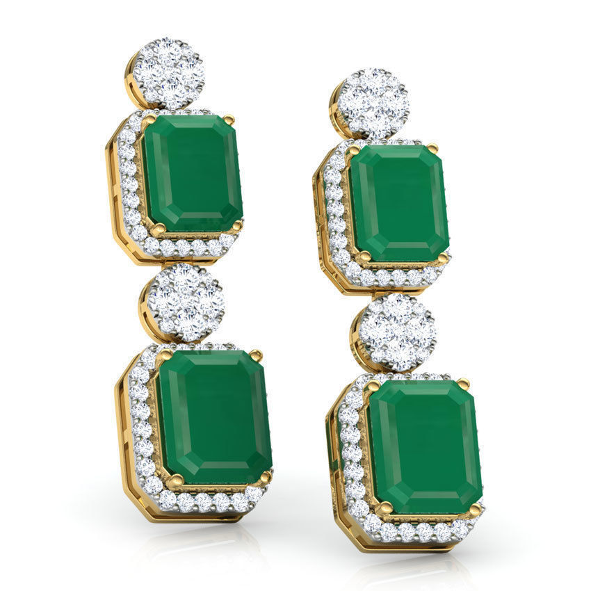 Quad and Cluster Drop Earring 3D print model_4