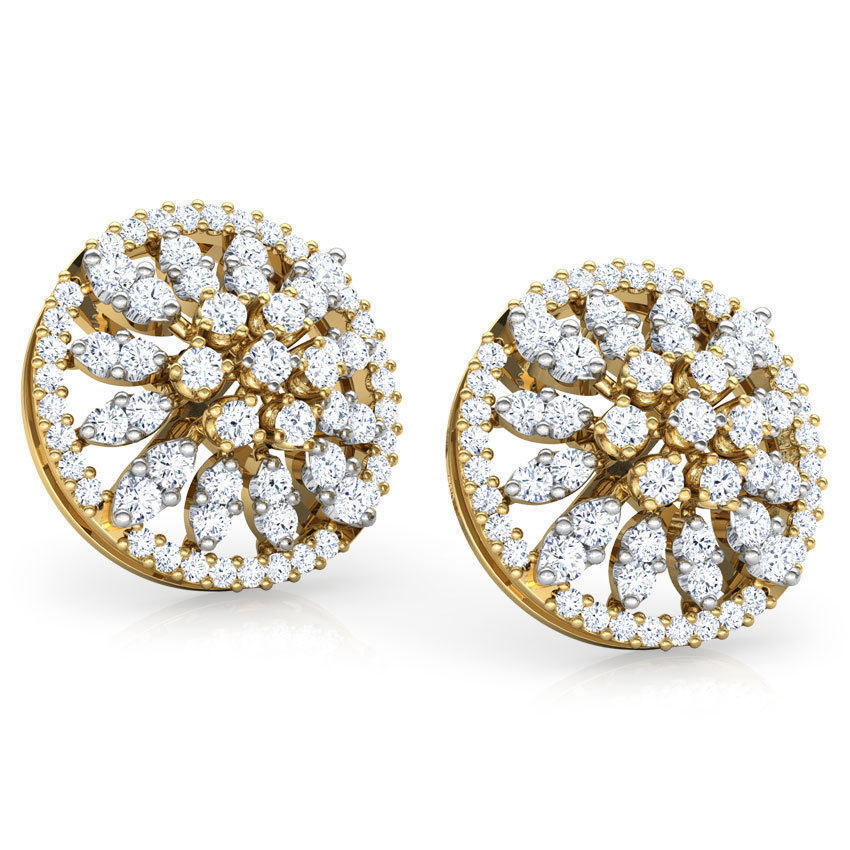 Scatter Strew Stud Earring 3D print model_4