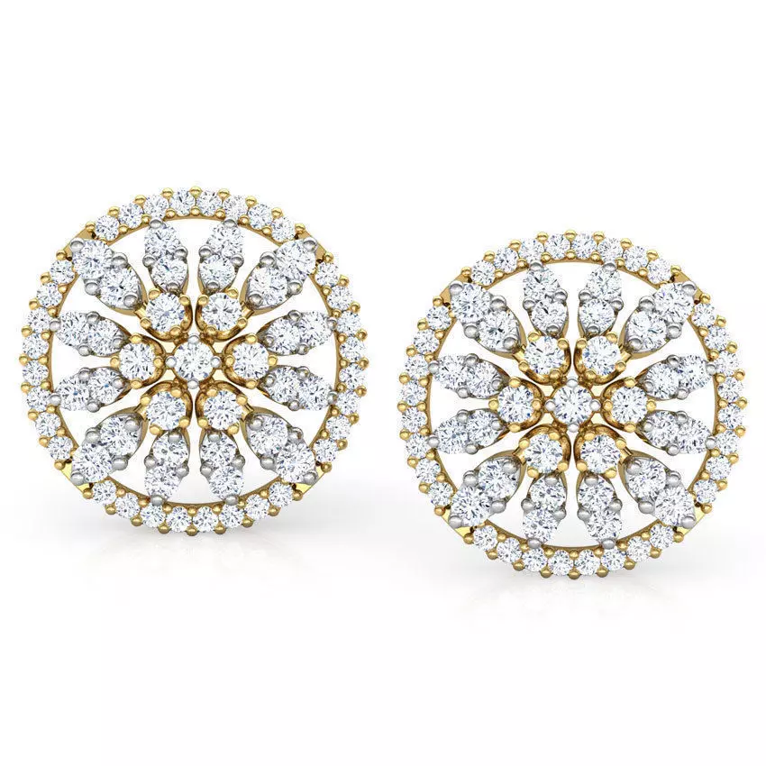 Scatter Strew Stud Earring 3D print model_0