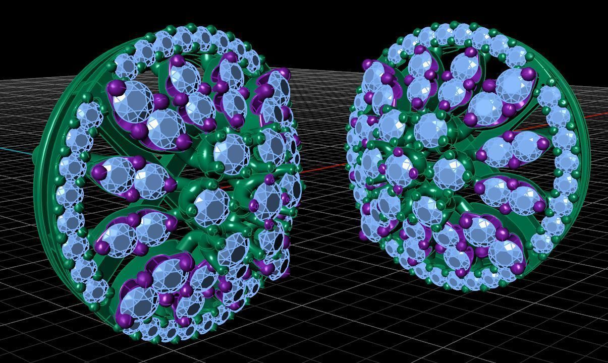 Scatter Strew Stud Earring 3D print model_6