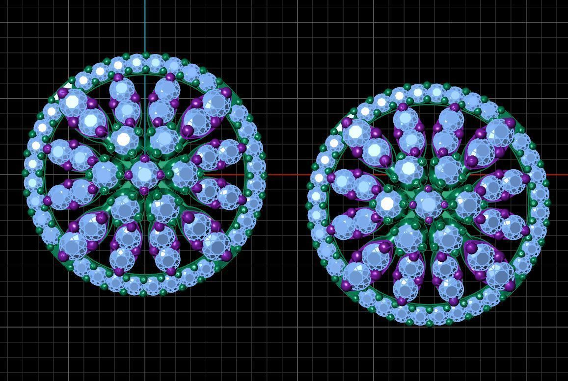 Scatter Strew Stud Earring 3D print model_7