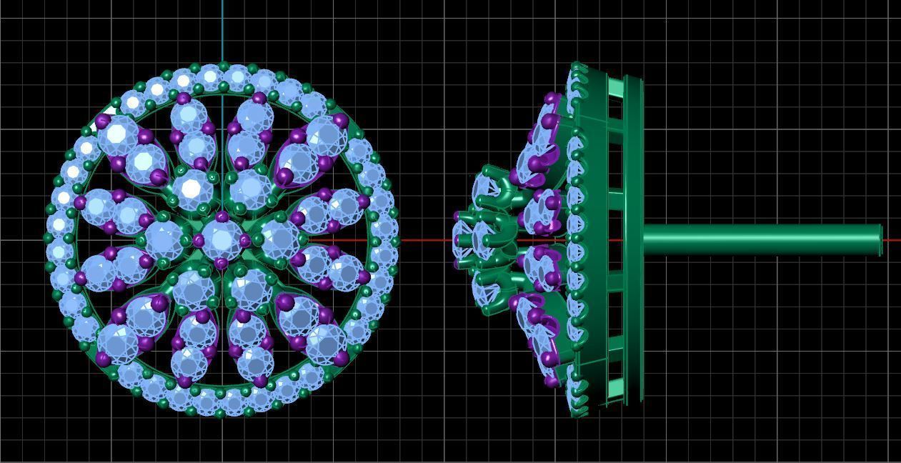 Scatter Strew Stud Earring 3D print model_5