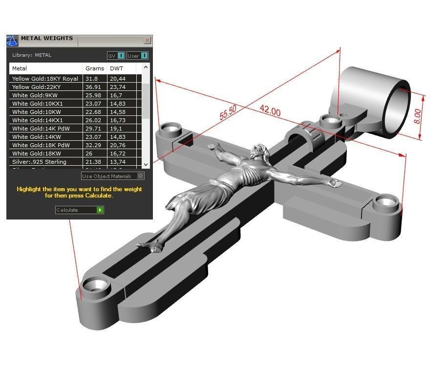 Cross with jesus and enamel 3D print model_5