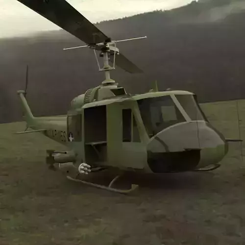 Huey Helicopter 3D model