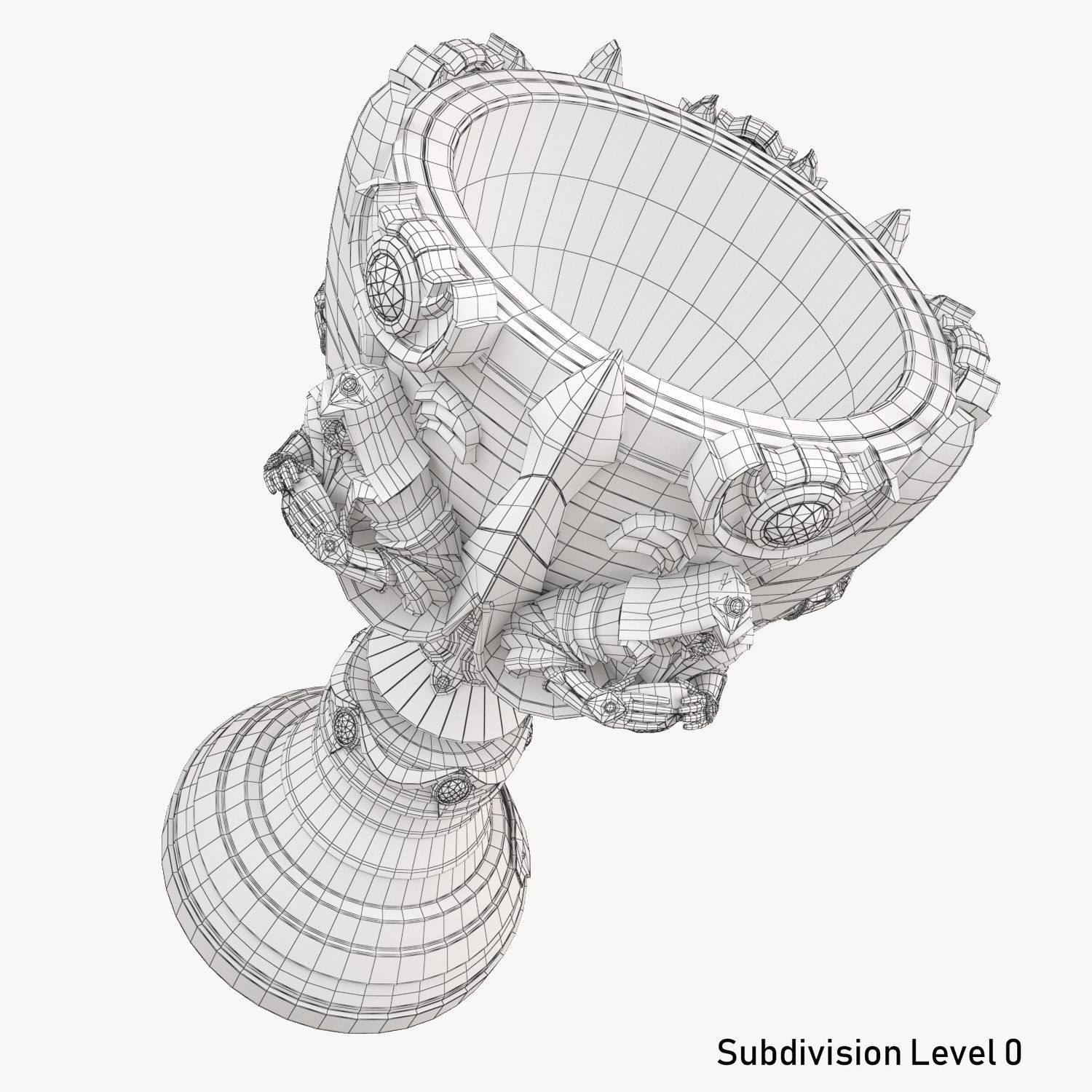 League of Legends Summoners Cup Trophy 3D Model 3D model_8