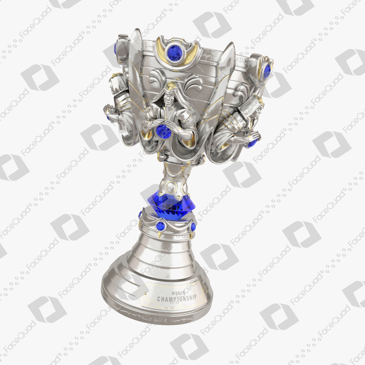 League of Legends Summoners Cup Trophy 3D Model 3D model_9
