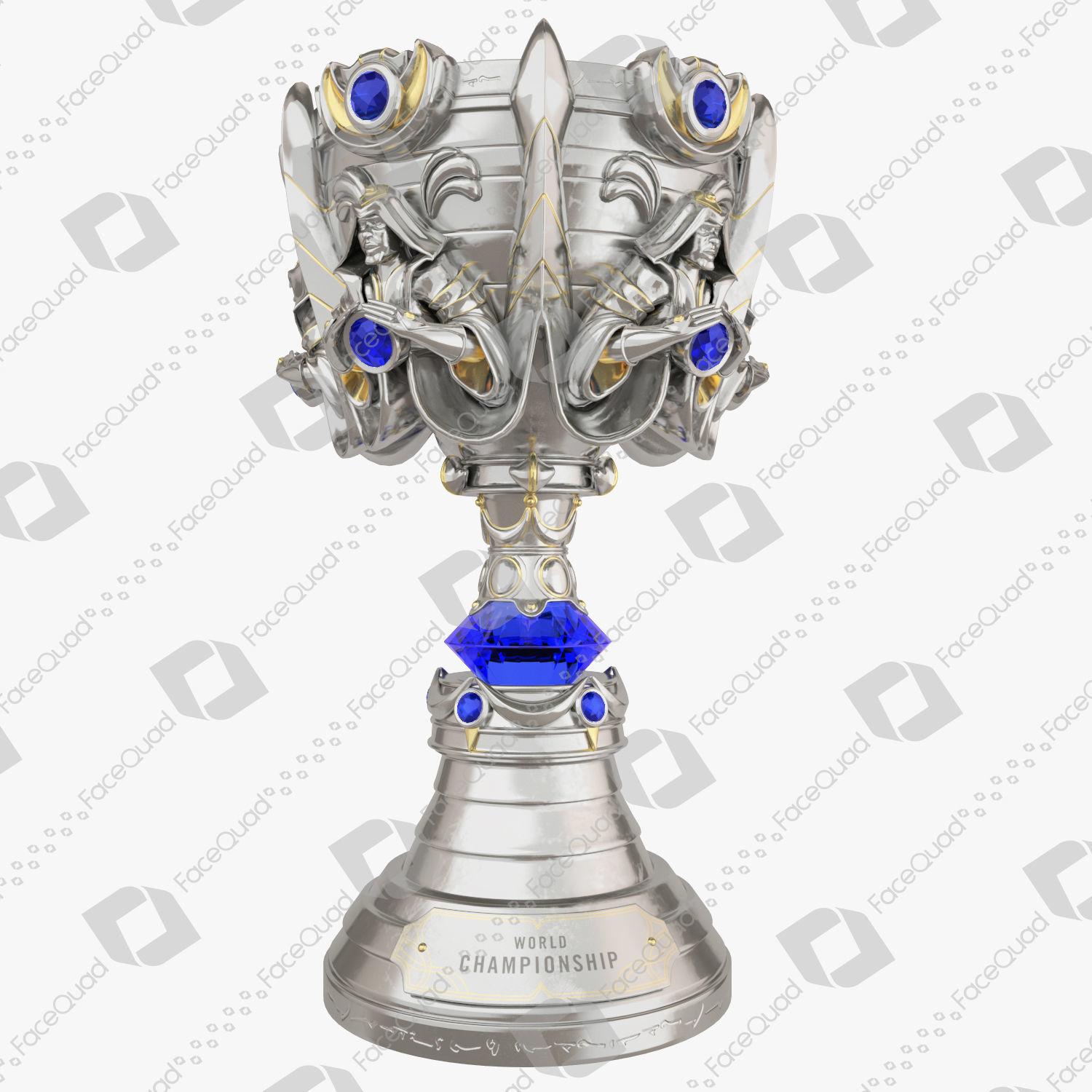 League of Legends Summoners Cup Trophy 3D Model 3D model_1